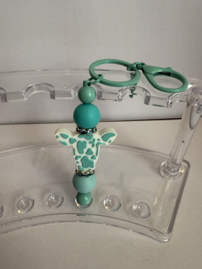 Keychain - Green Cow Head