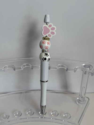 Ink Pen - Pink & White Paw Print
