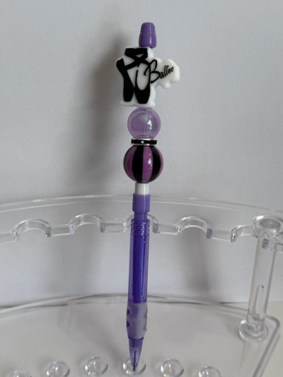 Pencil - Beaded Purple Ballet Dancer
