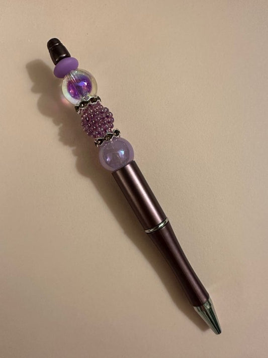 Ink Pen - Purple Beaded