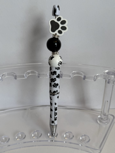 Ink Pen - Paw Print Black & White