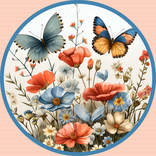 10" Wild Butterflies Sign
