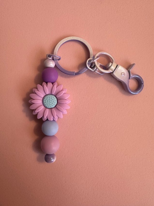 Keychain - Purple Flower