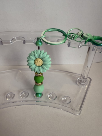 Keychain - Green Flower