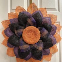 Wreath- Halloween Flower Petal 24"