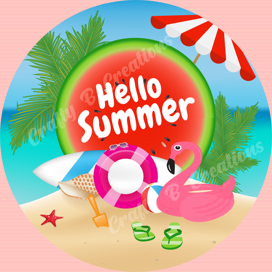 Hello Summer - PNG FILE DIGITAL DOWNLOAD