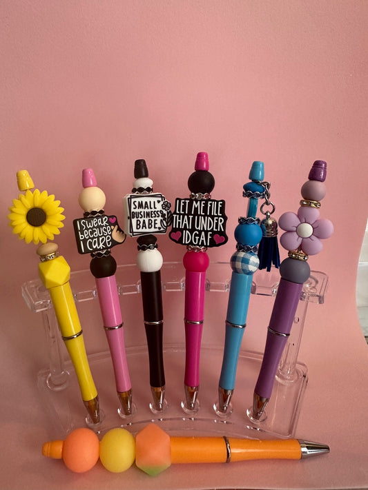 Assorted Ink Pens - Beaded Variety - Each Sold Separately $6.00-$6.50