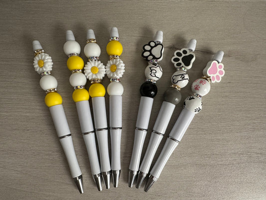 Assorted Ink Pens - Sunflower & Doggy Paw - Each Sold Separately