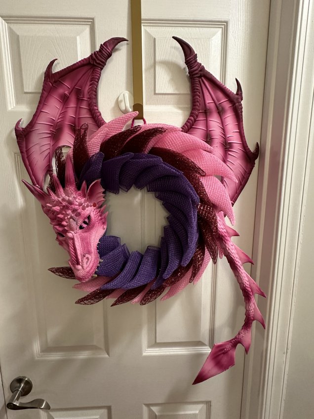 Wreath - Dragon Pink, Maroon & Purple