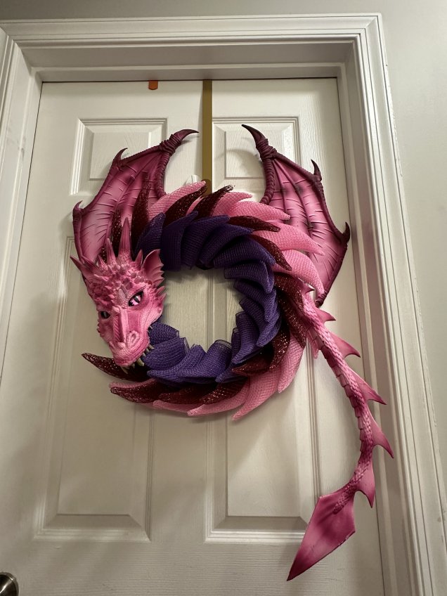 Wreath - Dragon Pink, Maroon & Purple