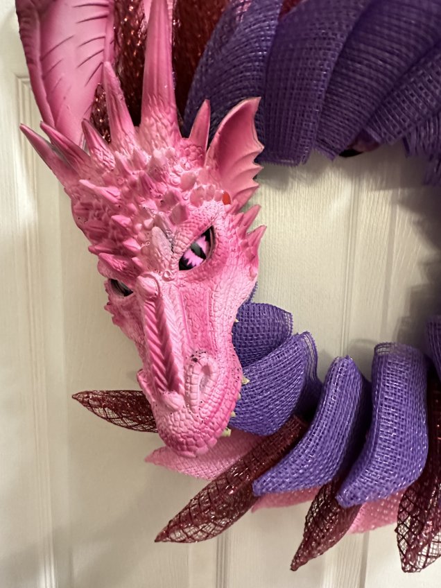 Wreath - Dragon Pink, Maroon & Purple