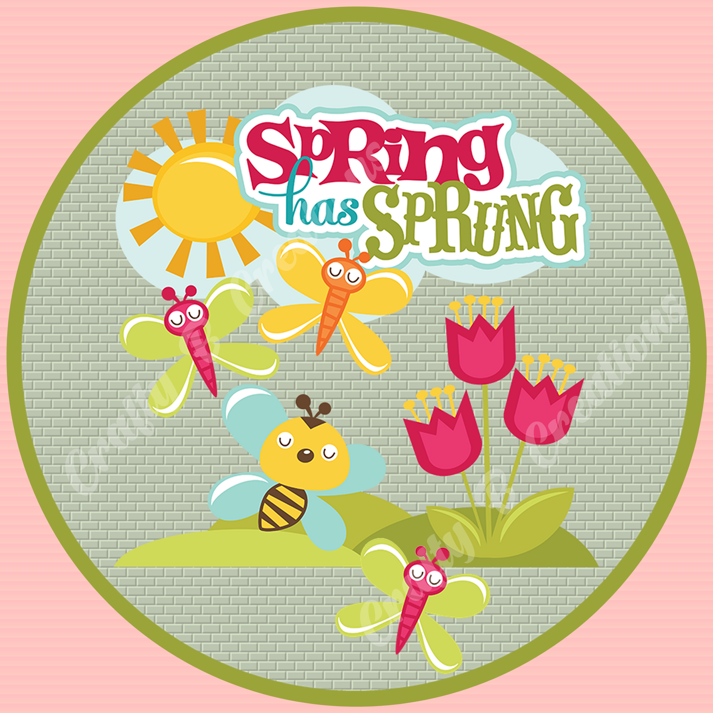 Spring Ppushed Spring Has Sprung - PNG FILE DIGITAL DOWNLOAD – renaebray67