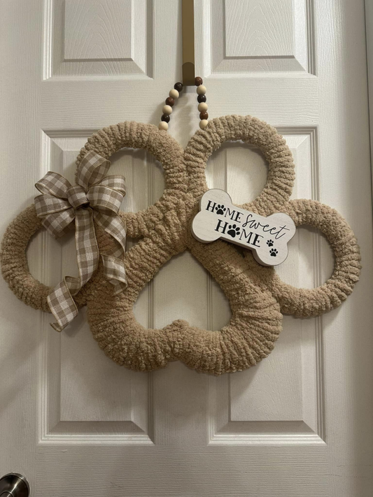 Wreath- Doggy Paw-large